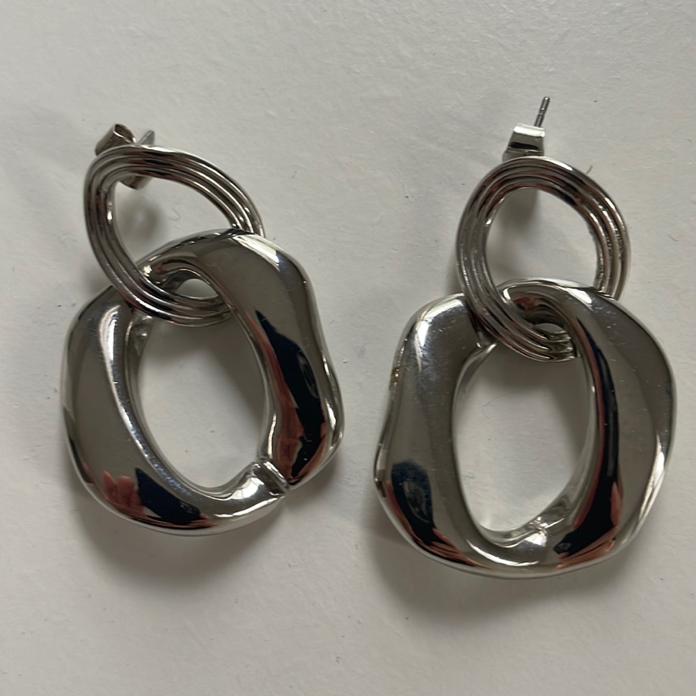 Storets silver hoop earrings